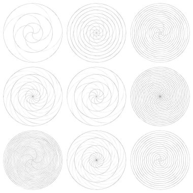 Soyut spiral, girdap ve dönme elementi. Volt, sarmal vektör