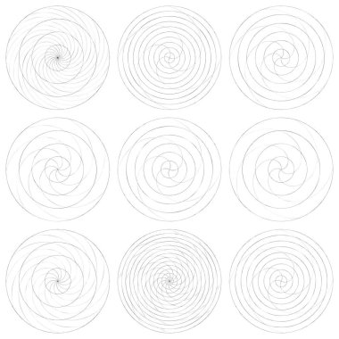 Soyut spiral, girdap ve dönme elementi. Volt, sarmal vektör