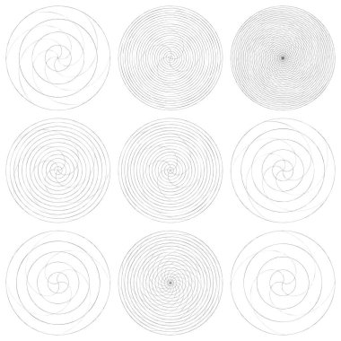 Soyut spiral, girdap ve dönme elementi. Volt, sarmal vektör