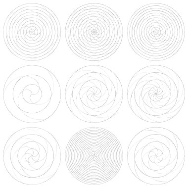 Soyut spiral, girdap ve dönme elementi. Volt, sarmal vektör