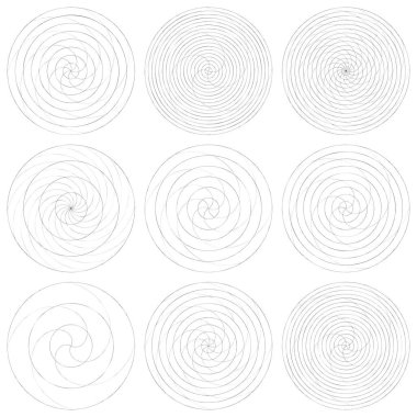 Soyut spiral, girdap ve dönme elementi. Volt, sarmal vektör