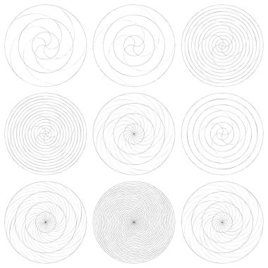 Soyut spiral, girdap ve dönme elementi. Volt, sarmal vektör