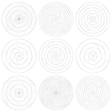 Soyut spiral, girdap ve dönme elementi. Volt, sarmal vektör