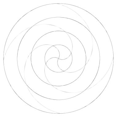 Soyut spiral, girdap ve dönme elementi. Volt, sarmal vektör