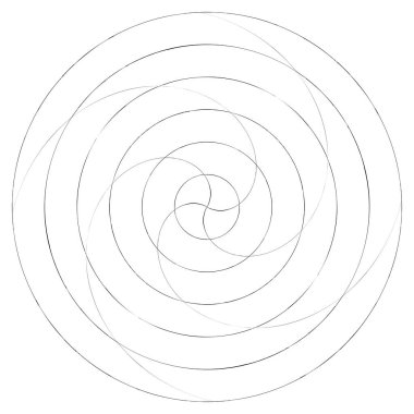Soyut spiral, girdap ve dönme elementi. Volt, sarmal vektör