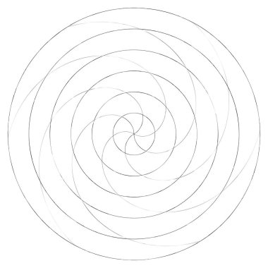 Soyut spiral, girdap ve dönme elementi. Volt, sarmal vektör