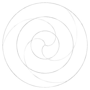 Soyut spiral, girdap ve dönme elementi. Volt, sarmal vektör