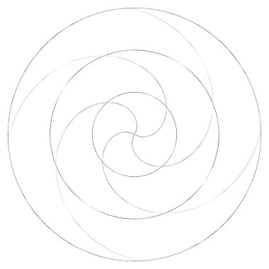 Soyut spiral, girdap ve dönme elementi. Volt, sarmal vektör