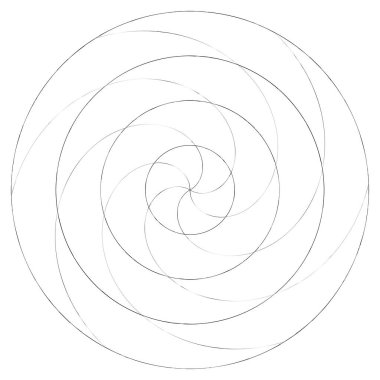 Soyut spiral, girdap ve dönme elementi. Volt, sarmal vektör