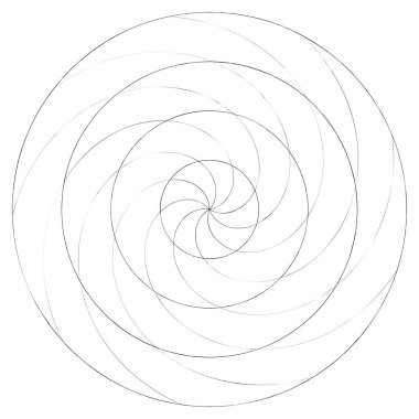 Soyut spiral, girdap ve dönme elementi. Volt, sarmal vektör