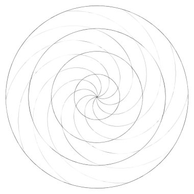 Soyut spiral, girdap ve dönme elementi. Volt, sarmal vektör