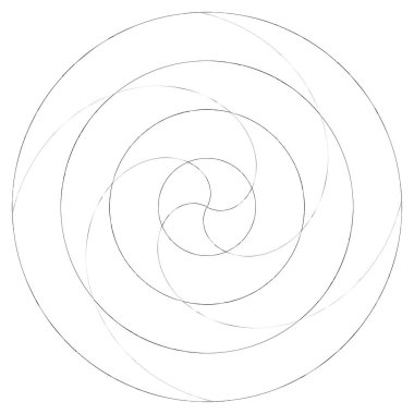 Soyut spiral, girdap ve dönme elementi. Volt, sarmal vektör