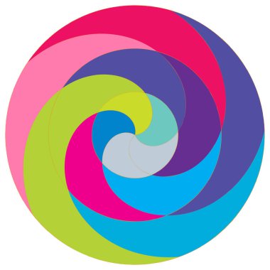 Soyut spiral, girdap ve dönme elementi. Volt, sarmal vektör