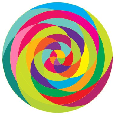 Soyut spiral, girdap ve dönme elementi. Volt, sarmal vektör