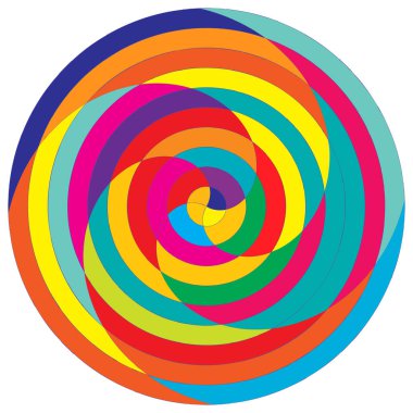 Soyut spiral, girdap ve dönme elementi. Volt, sarmal vektör