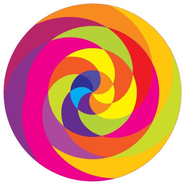 Soyut spiral, girdap ve dönme elementi. Volt, sarmal vektör