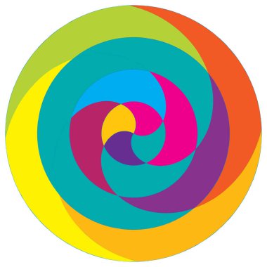 Soyut spiral, girdap ve dönme elementi. Volt, sarmal vektör
