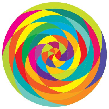 Soyut spiral, girdap ve dönme elementi. Volt, sarmal vektör