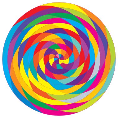 Soyut spiral, girdap ve dönme elementi. Volt, sarmal vektör