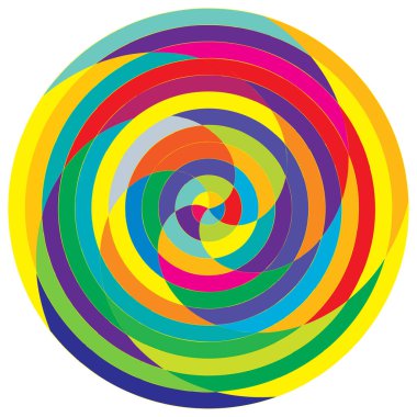 Soyut spiral, girdap ve dönme elementi. Volt, sarmal vektör