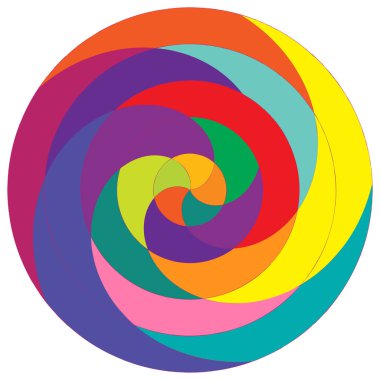 Soyut spiral, girdap ve dönme elementi. Volt, sarmal vektör