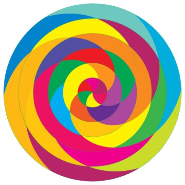 Soyut spiral, girdap ve dönme elementi. Volt, sarmal vektör