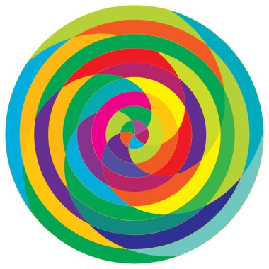 Soyut spiral, girdap ve dönme elementi. Volt, sarmal vektör