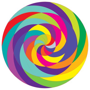 Soyut spiral, girdap ve dönme elementi. Volt, sarmal vektör