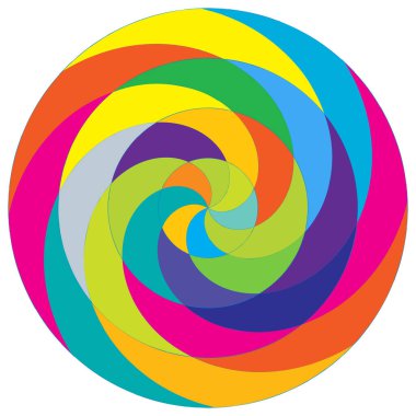 Soyut spiral, girdap ve dönme elementi. Volt, sarmal vektör