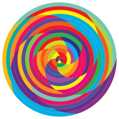 Soyut spiral, girdap ve dönme elementi. Volt, sarmal vektör