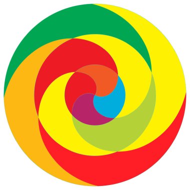 Soyut spiral, girdap ve dönme elementi. Volt, sarmal vektör