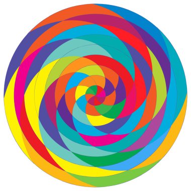 Soyut spiral, girdap ve dönme elementi. Volt, sarmal vektör