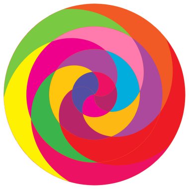 Soyut spiral, girdap ve dönme elementi. Volt, sarmal vektör