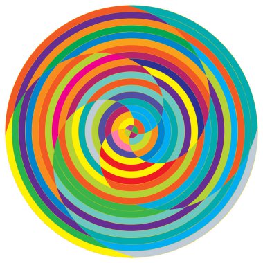 Soyut spiral, girdap ve dönme elementi. Volt, sarmal vektör