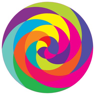 Soyut spiral, girdap ve dönme elementi. Volt, sarmal vektör