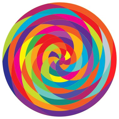 Soyut spiral, girdap ve dönme elementi. Volt, sarmal vektör