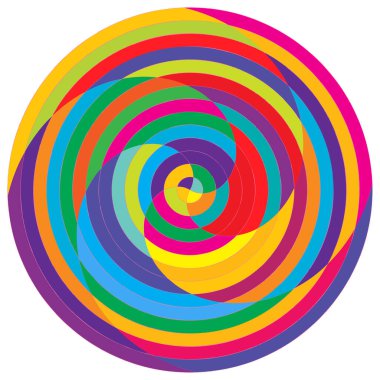 Soyut spiral, girdap ve dönme elementi. Volt, sarmal vektör