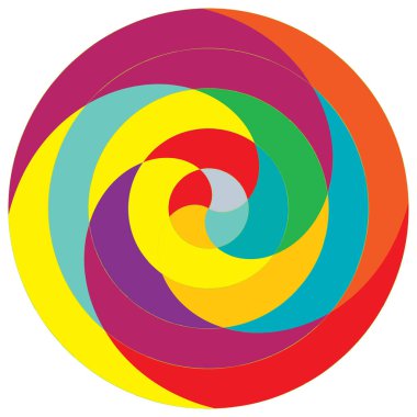 Soyut spiral, girdap ve dönme elementi. Volt, sarmal vektör