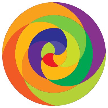 Soyut spiral, girdap ve dönme elementi. Volt, sarmal vektör