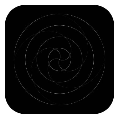 Soyut spiral, girdap ve dönme elementi. Volt, sarmal vektör