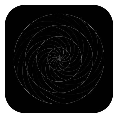 Soyut spiral, girdap ve dönme elementi. Volt, sarmal vektör