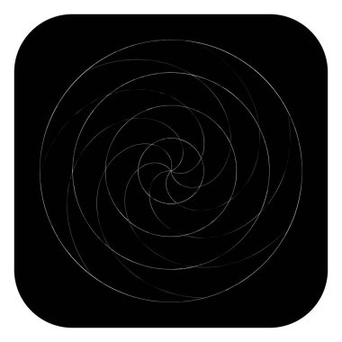 Soyut spiral, girdap ve dönme elementi. Volt, sarmal vektör