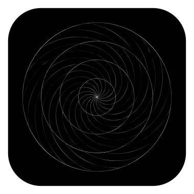 Soyut spiral, girdap ve dönme elementi. Volt, sarmal vektör