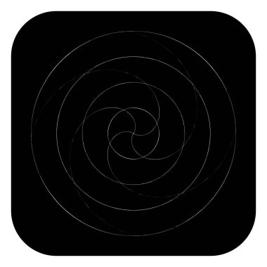 Soyut spiral, girdap ve dönme elementi. Volt, sarmal vektör