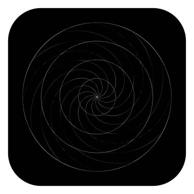 Soyut spiral, girdap ve dönme elementi. Volt, sarmal vektör