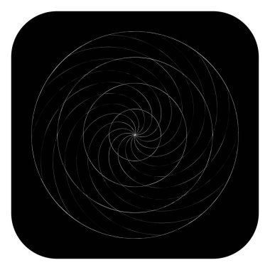 Soyut spiral, girdap ve dönme elementi. Volt, sarmal vektör