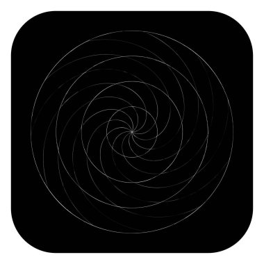 Soyut spiral, girdap ve dönme elementi. Volt, sarmal vektör