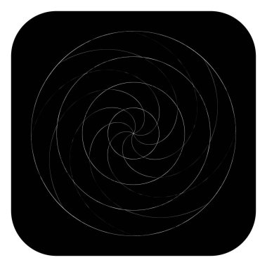 Soyut spiral, girdap ve dönme elementi. Volt, sarmal vektör