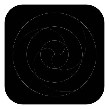 Soyut spiral, girdap ve dönme elementi. Volt, sarmal vektör