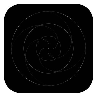 Soyut spiral, girdap ve dönme elementi. Volt, sarmal vektör